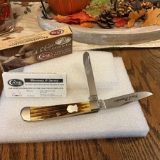 2010 Case XX,6254 SS Pearl Premium Antique Bone Trapper Knife,MIB,unused cond.