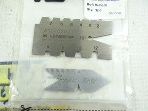 30° METRIC THREAD GAGE & 60° STANDARD THREAD GAGE STARRETT