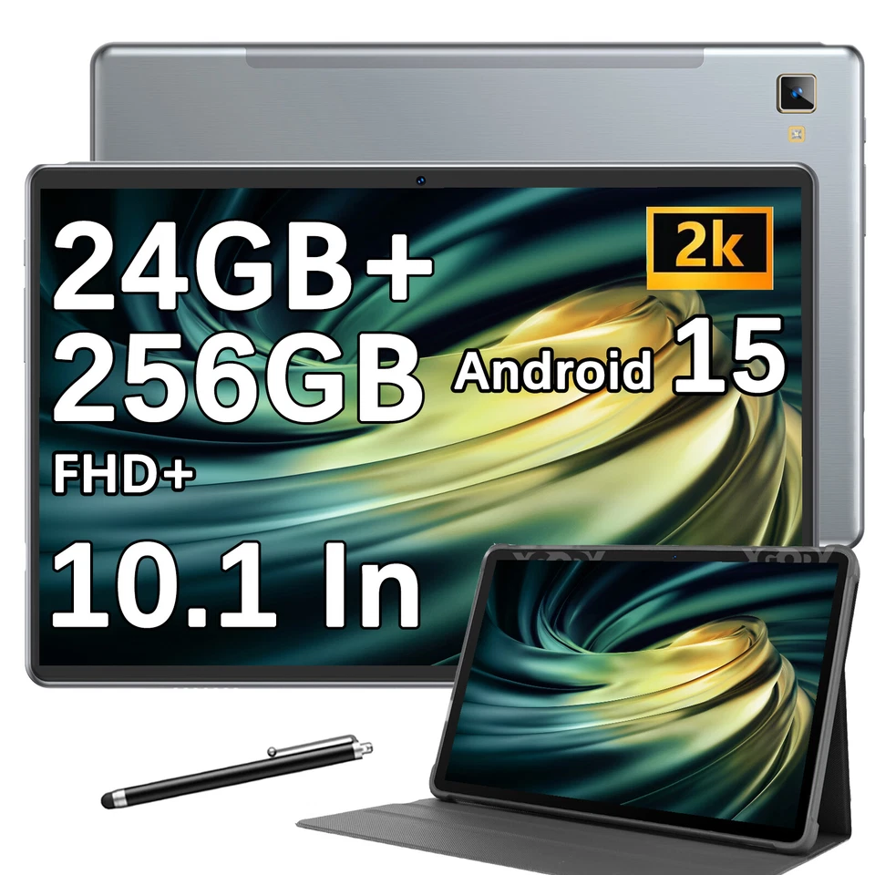 XGODY 2025 NEW P60 PRO 2SIM Tablet Android 15 PC 24GB+256GB Tablets 10.1 Inch 8000mAh