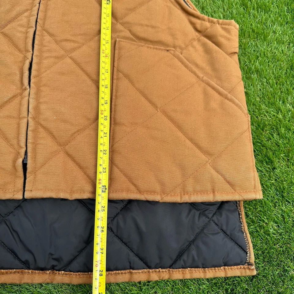 Chaleco de Lona Acolchado Ropa Resistente Forester Años 90 De Colección Talla 2XL Bronceado Aislado Trabajo Foto 3 de 4