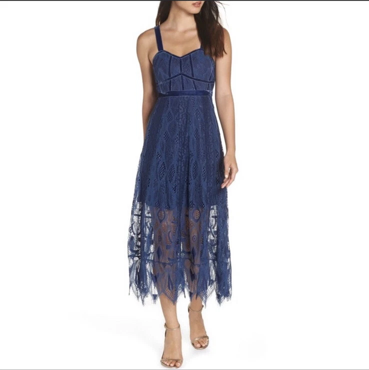 Foxiedox blue lace clearance dress