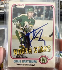 CRAIG HARTSBURG SIGNED 1981 O PEE CHEE NORTH STARS HOCKEY CARD