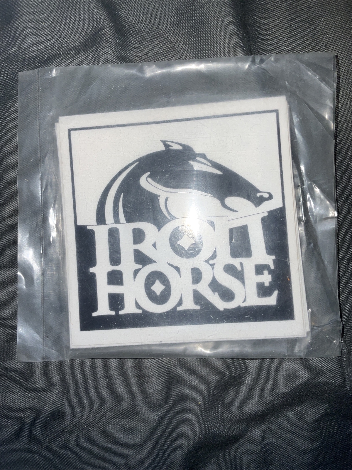 Iron Horse Skateboards Hardware Black White Z48A Vintage Skateboarding STICKER