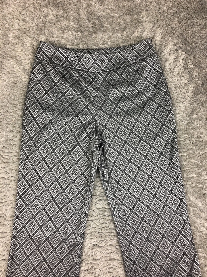 Pantalones de vestir Worthington pierna recta para mujer talla 6 gris plata diseño cremallera lateral Foto 2 de 4