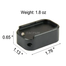 Magazine Base Pad +0 Floor Plate Counterweight for Glock 9mm/.40