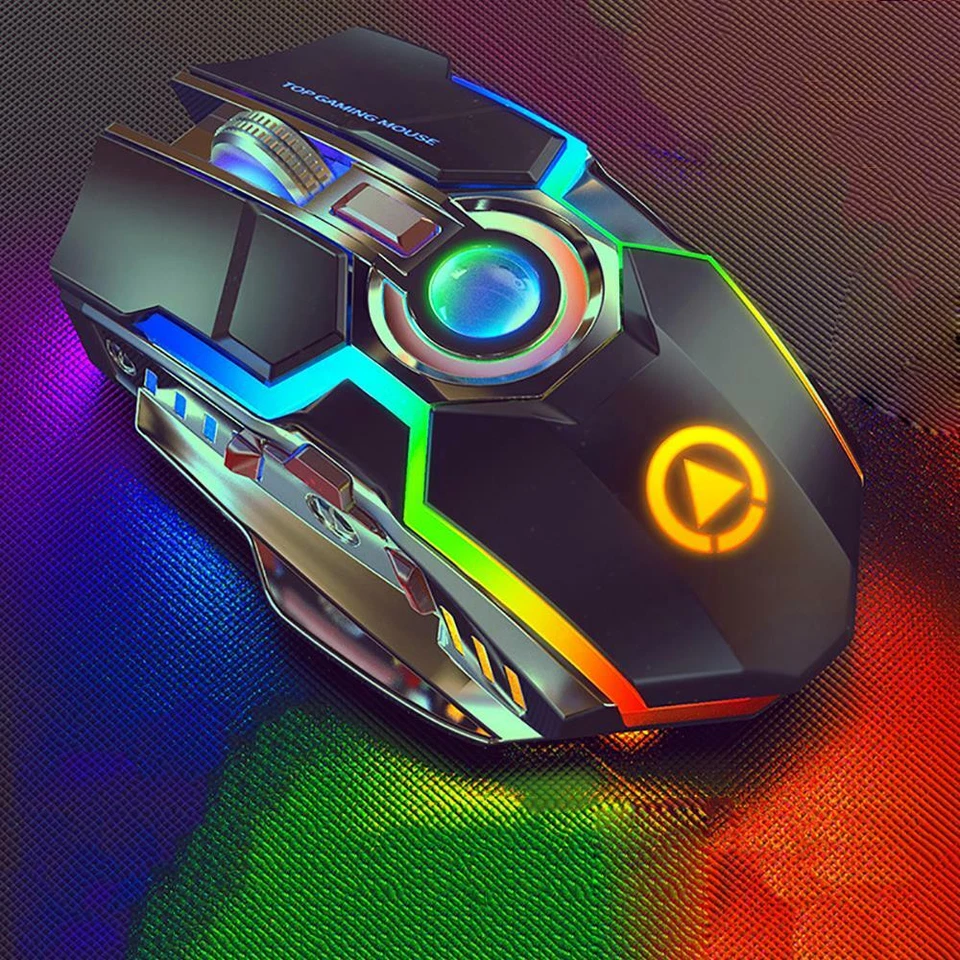 Wireless Gaming Mouse Rechargeable Silent Ergonomic 7 Keys LED RGB Backlit - Image 3 of 4