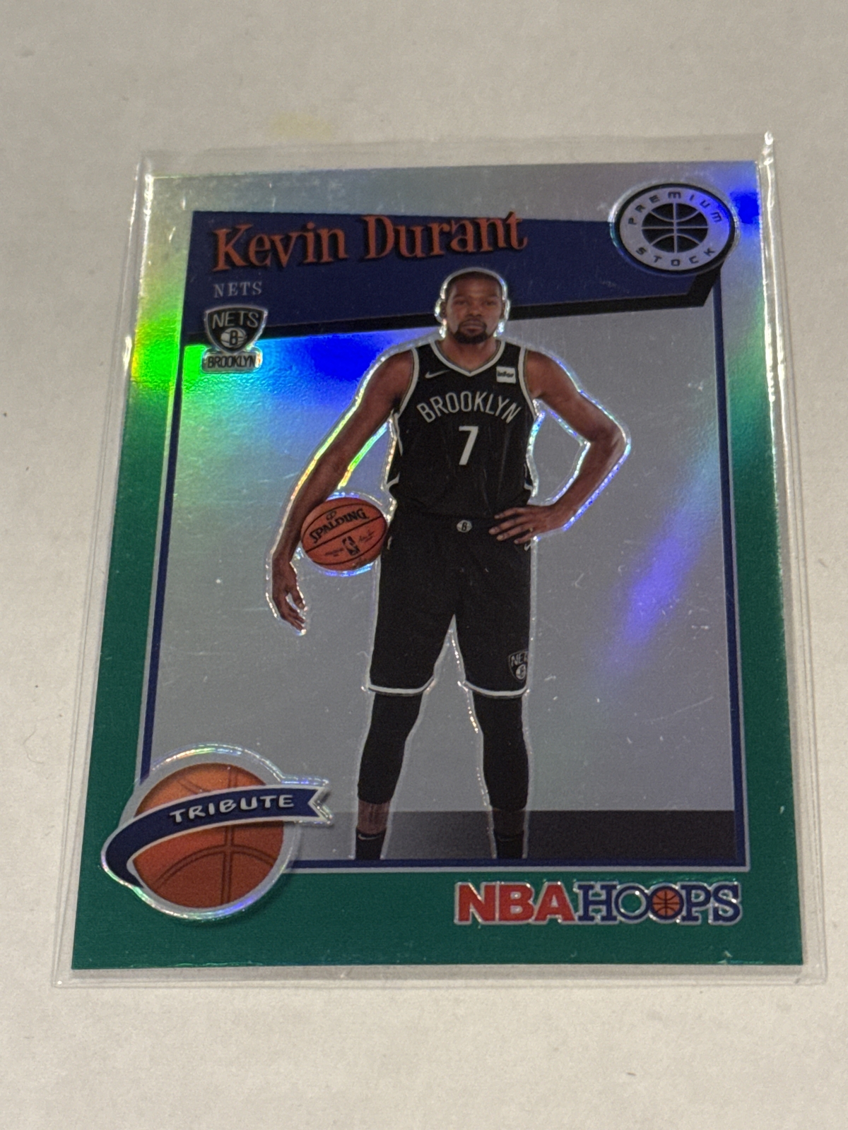 2019-20 Hoops Premium Stock #284 Kevin Durant Prizms Green NM