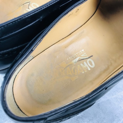 Vintage Salvatore Ferragamo Mens Size 8.5 Loafers Leather Tassel Wingtip kiltie - Picture 8 of 11