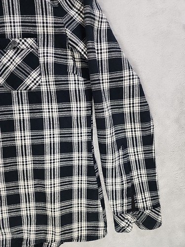 Outdoor Research Women's L Ceres Black Check Flannel Button Up Long Sleeve Shirt - Picture 5 of 15