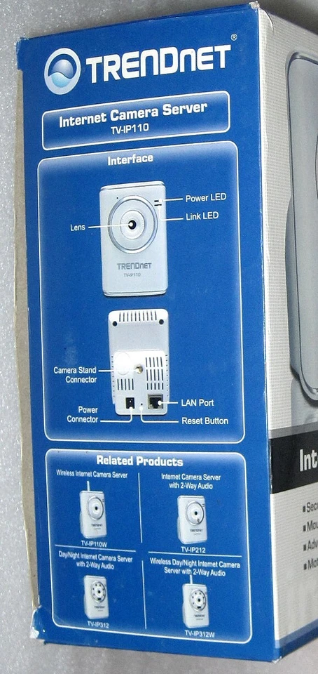 TRENDnet TV-IP110 /A Wireless Internet Camera Server 640x480 3x Digital Zoom NEW - Image 4 of 4