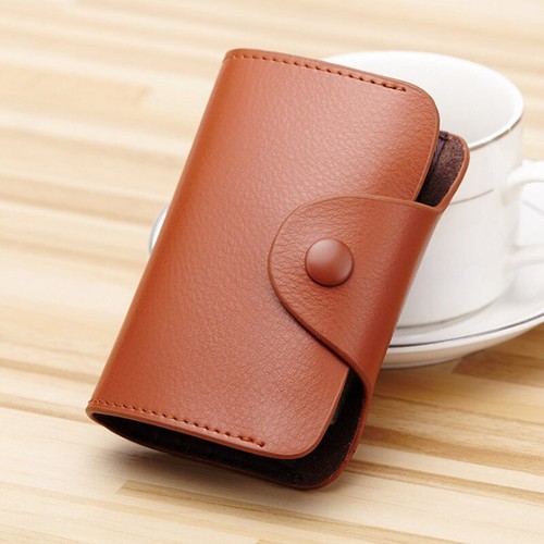 Bolso para tarjetas de cuero para hombres y mujeres Cartera para tarjetas múltiples Portatarjetas de crédito Cartera EE. UU. - Imagen 18 de 18