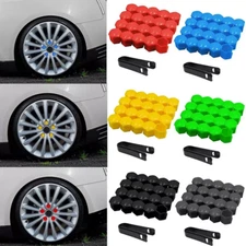 20 Pcs Car Wheel Lug Nut 17/19/21mm Bolt Cover Protect Hub Screw Cap