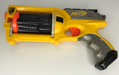 NERF N-STRIKE ELITE REV-6 MAVERICK SOFT DART HANDGUN YELLOW | eBay