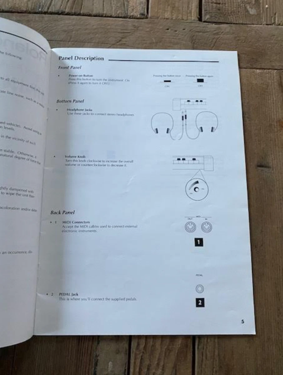 Roland Digital Piano HP 126 Owner s Manual eBay