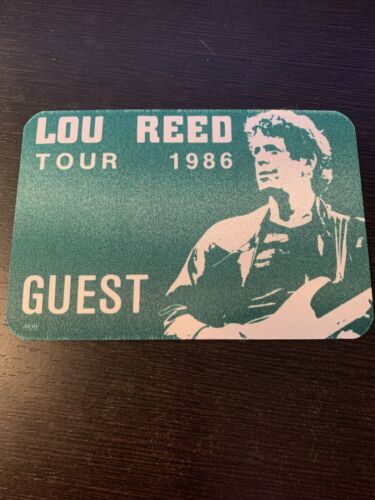 LOU REED vintage backstage pass 1986 vert invité - Photo 1 sur 2