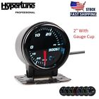 2" Turbo Boost Gauge Psi 7 Color Tinted 12V 52mm W/ Gauge Cup Mount holder