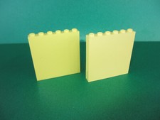 2x Lego Mauerteil hellgelb