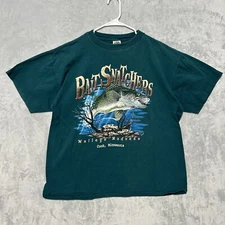 VTG Fishing Walleye Madness Bait Snatchers Graphic Shirt Eagle Products Brand XL
