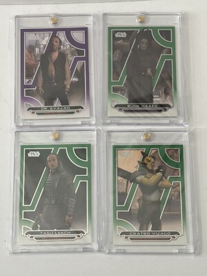2017 Topps Star Wars Galactic Files LOT OF 4 Numbered Cards /99 And /199