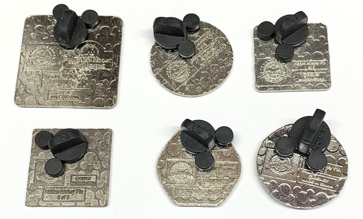 Z617 DISNEY 6 DIFFERENT LANYARD PINS, 6 HIDDEN MICKEYS | eBay