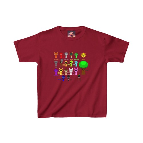 Sprunki Music Game Kids Tee, Fun Heavy Cotton Tshirt for Boys and Girls, Music - Picture 38 of 39
