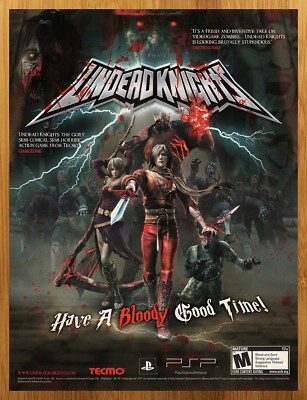 2009 Undead Knights PSP Print Ad/Poster Authentic Video Game Promo
