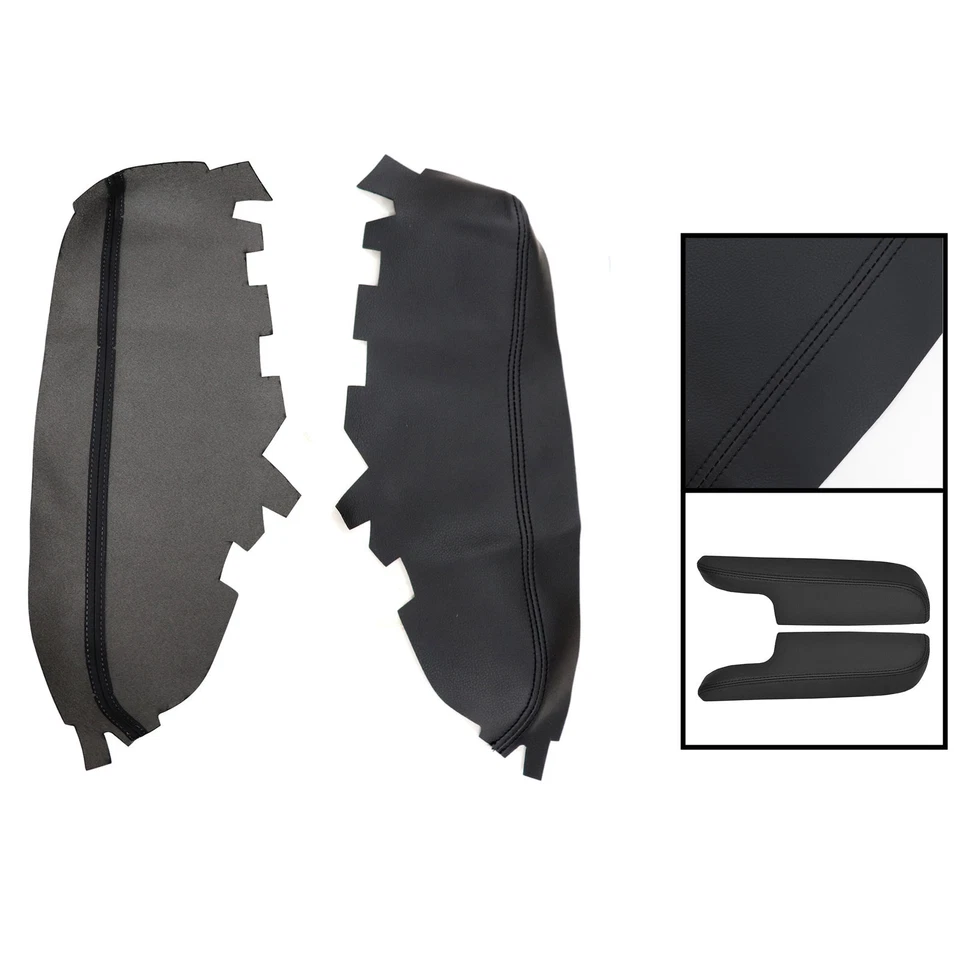 Cubierta de paneles de puerta delantera de 2 piezas cubierta negra para Toyota Avalon 2014 2015 2016 2017 Foto 4 de 4