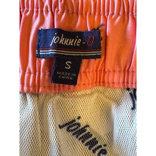 Johnnie O Swim Trunks Men Small Blue Pink Honolulu Hawaii Tropical Surf Shorts - Picture 8 of 11