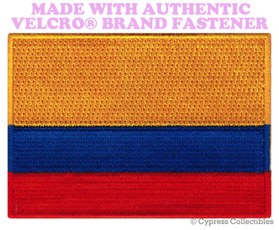 COLOMBIAN FLAG PATCH EMBROIDERED COLOMBIA new BOGOTA w/ VELCRO  Brand Fastener