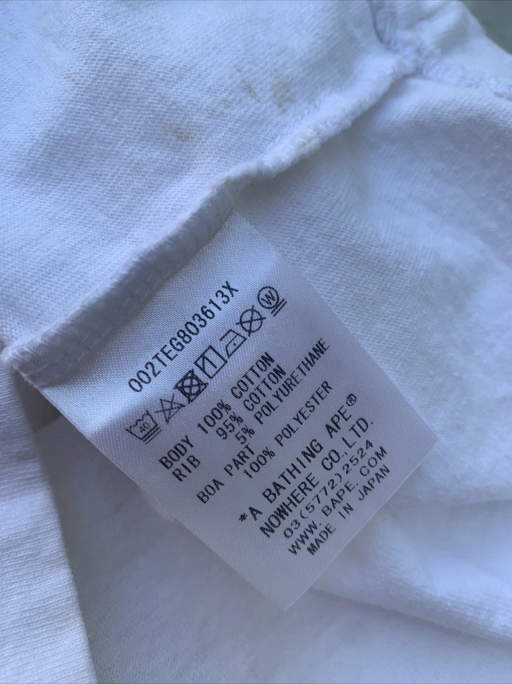 Camiseta bordada de terciopelo A BATHING APE Bape Kaws Milo diseñador japonés talla 110 Foto 4 de 4