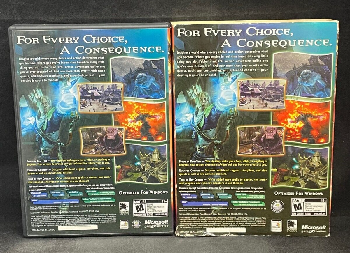 Fable: The Lost Chapters w/ Slipcover (PC) Complete CIB | eBay