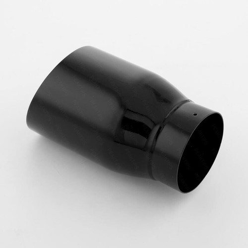 Stainless Steel 3" Inlet Exhaust Tip Black 4" Out T304 Angle Cut 7" L Weld On - Picture 6 of 7