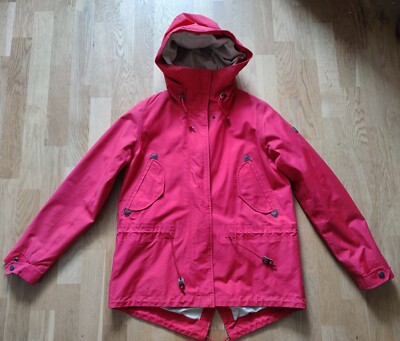 Aigle Regenjacke Funktionsjacke kurzer Parka rot Gr. 38 Baumwolle
