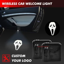 Car Door Halloween Ghost Face LED Projector Ghost Shadow Light Wireless Infrared
