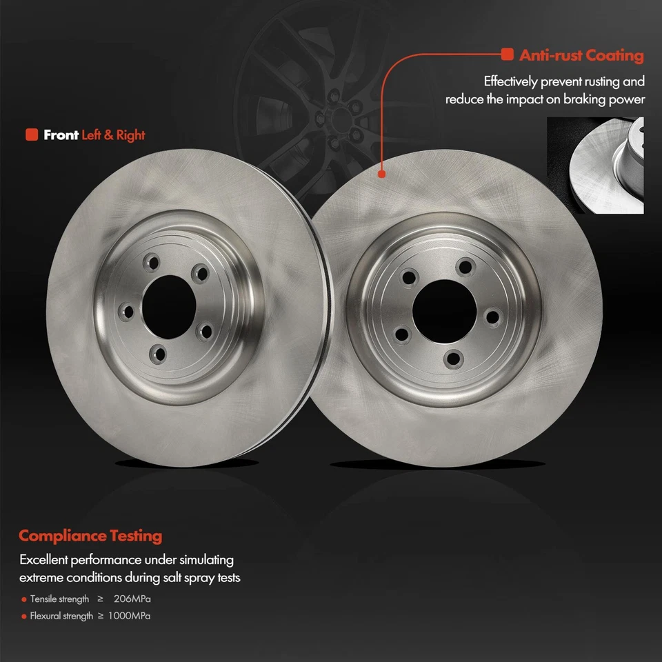 6x Disc Brake Rotor & Brake Pads for Jaguar F-Type 2018-2021 XF XJ XK XKR Front - Image 4 of 4