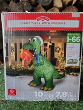 10ft T-Rex Dinosaur Christmas Inflatable NEW Present Holiday Airblown Giant Huge