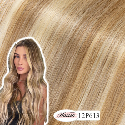 Clip In 100% Real Human Hair Extensions Russian Remy 8PCS Hairpiece Balayage