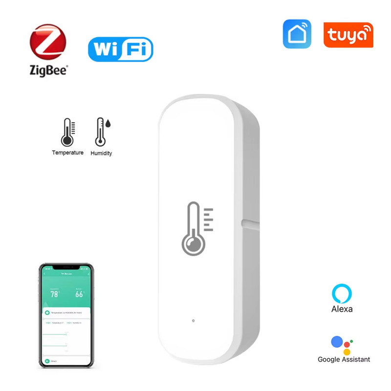 Tuya WiFi Zigbe Temperature Humidity Sensor Thermometer Hygrometer Smart Home UK