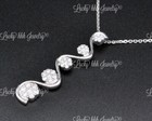 14k Solid White gold Natural Diamond Journey pendant 1.25 ct cluster made in USA — photo 5