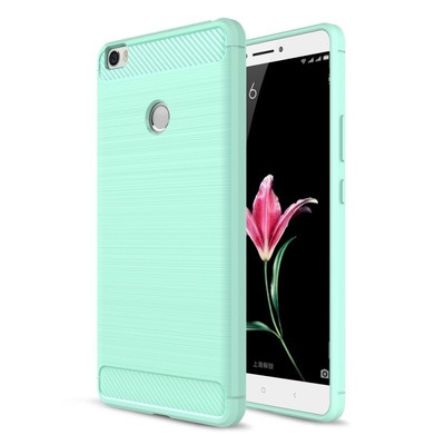 ^ CARBON LUX Tasche Back Case Flip Cover Hülle TPU Xiaomi Redmi 4A Mint