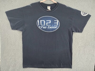 102.3 The Beat Shirt Mens 2XL Black Big Dawg Promotions Vintage Austin Radio
