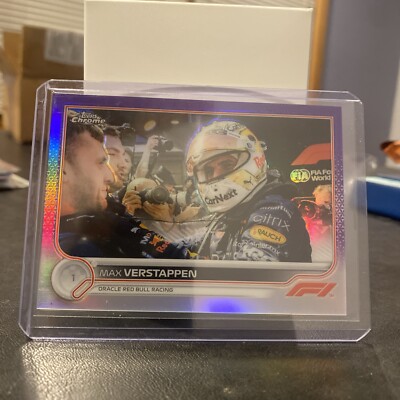 2022 Topps Chrome F1 Max Verstappen 4 Purple Refractor 187/399 