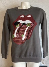 NEW The Rolling Stones Womens Holiday Graphic Christmas Sweatshirt Size Xsmall