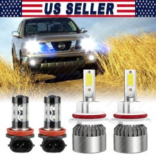 For Nissan Frontier 2005-2018 - 4x 6500k Led Headlight Hi-low Fog Light Bulbs For Nissan Frontier 2005-2018 - 4x 6500k Led Headlight Hi-low Fog Light Bulbs