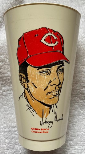 Johnny Bench Cincinnati Reds MLB Slurpee cup 7-11 7-eleven vintage 1972 baseball