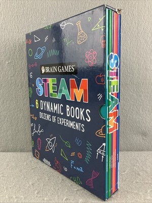 Brain Games STEAM 6 Dynamic Books Dozens of Experiments Boxed Set Education 