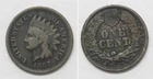 X7762  1867 Indian Head Cent Penny 1c, XF details, corroded