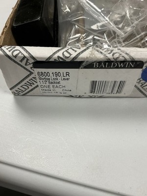 Baldwin Hardware mortise lock lever 6800. 190. LR Satin Black