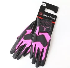 RIDERS TREND Women Gloves 2XS Black Pink Horse Riding Equestrian Sports II
