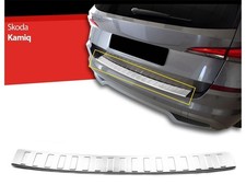 Skoda Kamiq Ladekantenschutz Edelstahl für 2019-2023 Silber Stoßstangenschutz